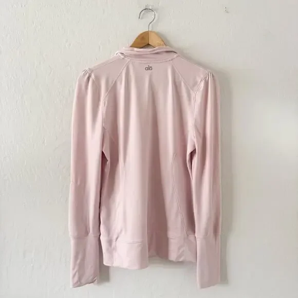 Alo Yoga Light Pink Full Zip Jacket - Picture 6 of 8